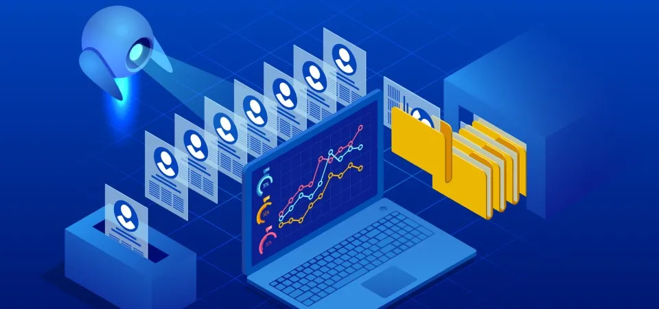 AI analyzing contracts and prioritizing requests in business workflows