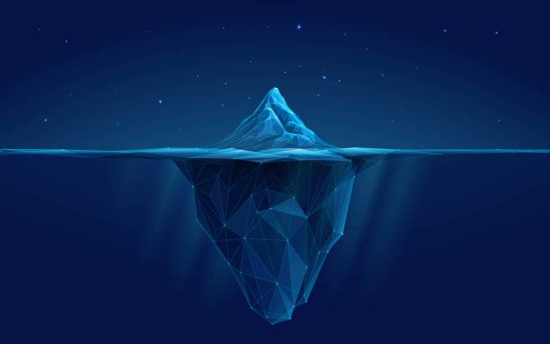 Iceberg metaphor illustrating the hidden RAG implementation budget and AI startup costs below the surface.