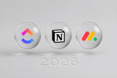 Main comparison of Project Management Software 2026: ClickUp, Notion, and Monday.com.